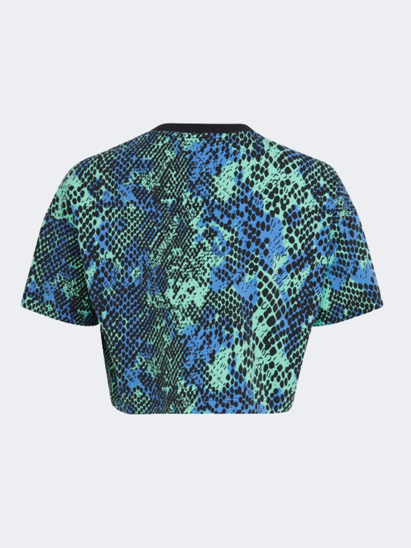 Adidas Future Icons Allover Print Girls Sportswear T-Shirt Multicolor