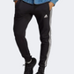 Adidas Essentials French Terry Tapered Cuff 3-Stripes Men Sportswear Pant Black/White
