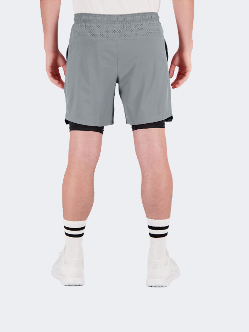 New Balance R.W.Tech 7 Inch 2-In-1 Men Training Short Aluminum