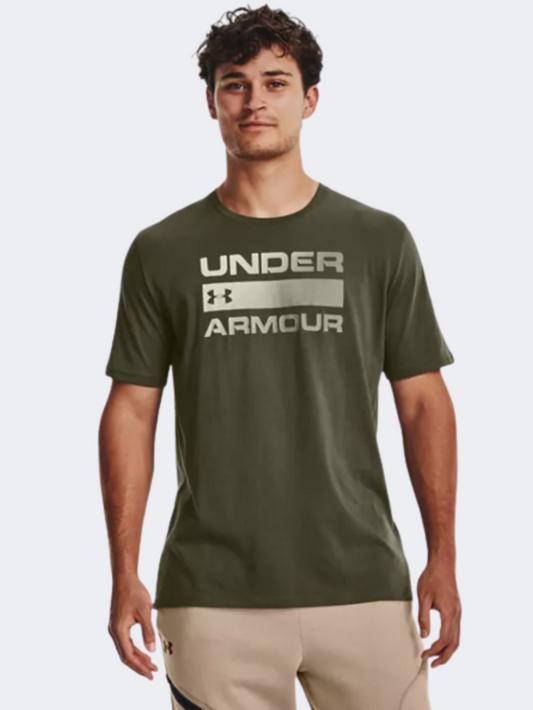 Under Armour Team Issue Wordmark Men Training T-Shirt Green/Grey/Pewter
