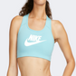 Nike Swoosh Graphic Women Training Bra Ocean Bliss
