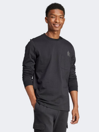 بلوزة رياضية رجالية بأكمام طويلة Adidas City Escape أسود