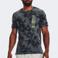 Under Armour Run Anywhere  Men Running T-Shirt Pitch Gray / Lime Surge