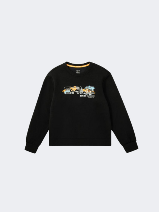 Erke Pullover Kids-Boys Training Sweatshirt Black