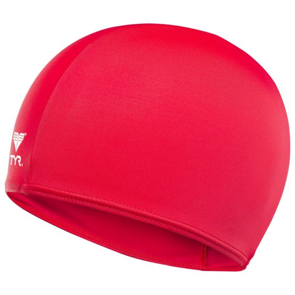 Tyr Unisex Swimming Lcy-610 Solid Lycra Red Swim Cap
