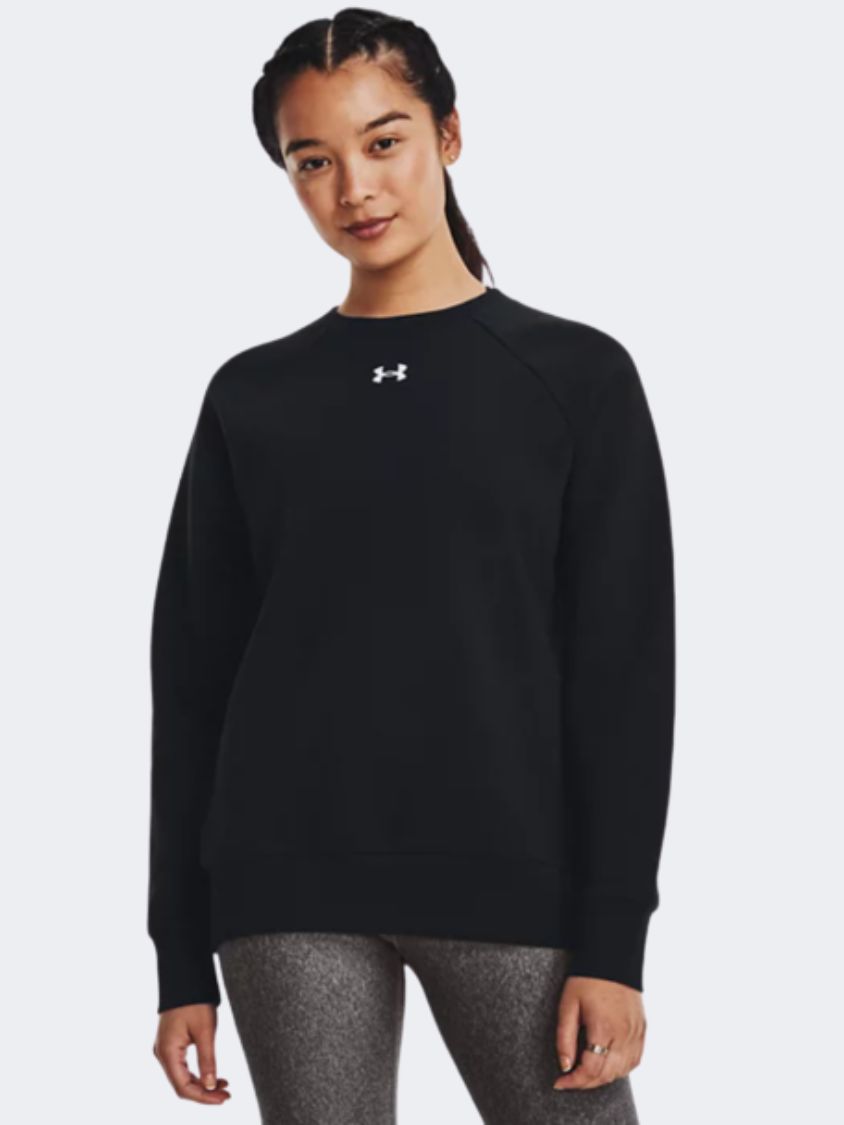 1379508-001 Ua Rival Fleece Crew Black White