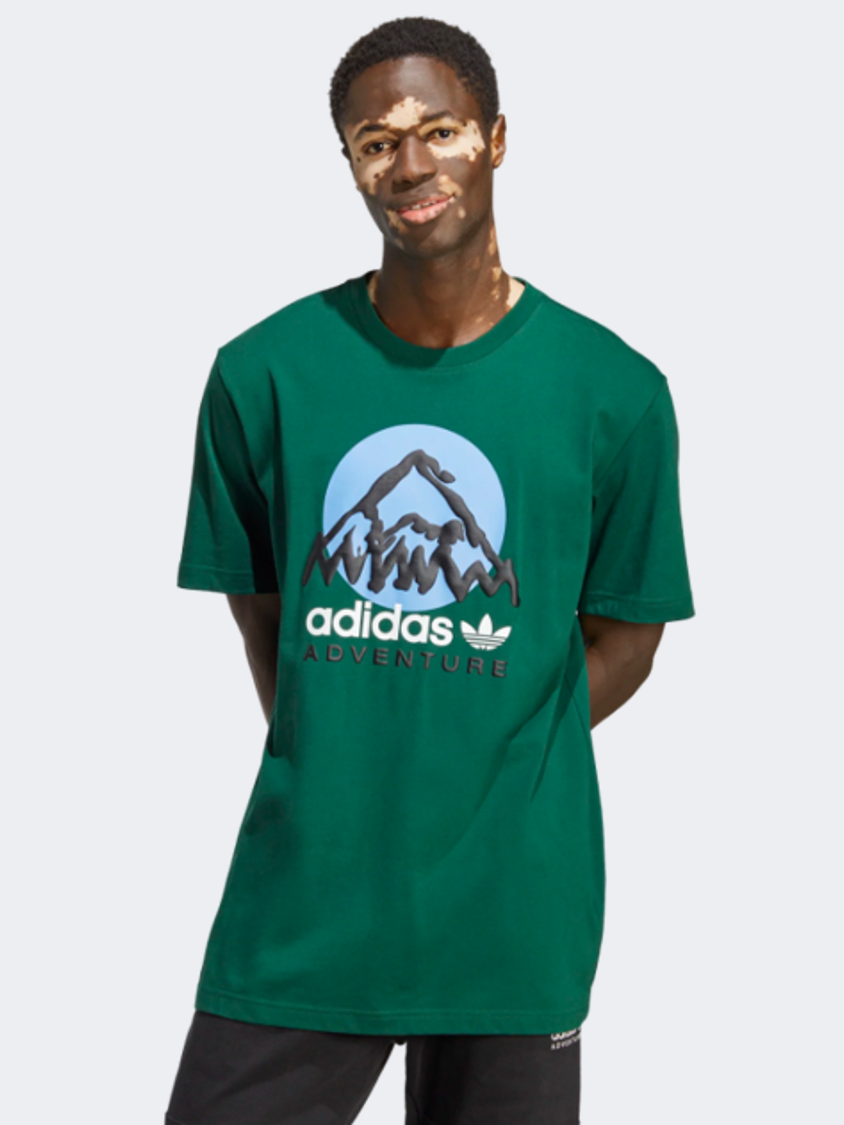 Adidas Adventure Mountain Front Men Original T-Shirt Dark Green