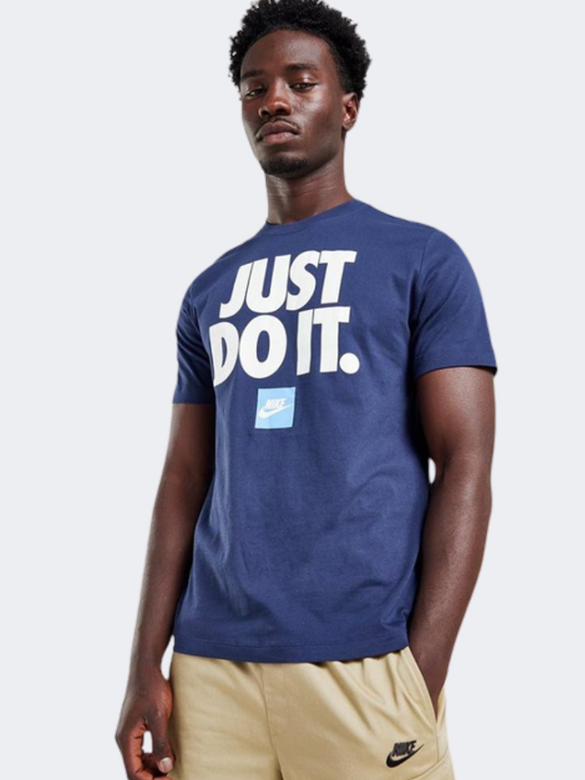 Nike  Men Lifestyle T-Shirt Midnight Navy/White