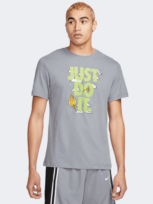 Nike Dri-Fit Men Basketball T-Shirt Grey