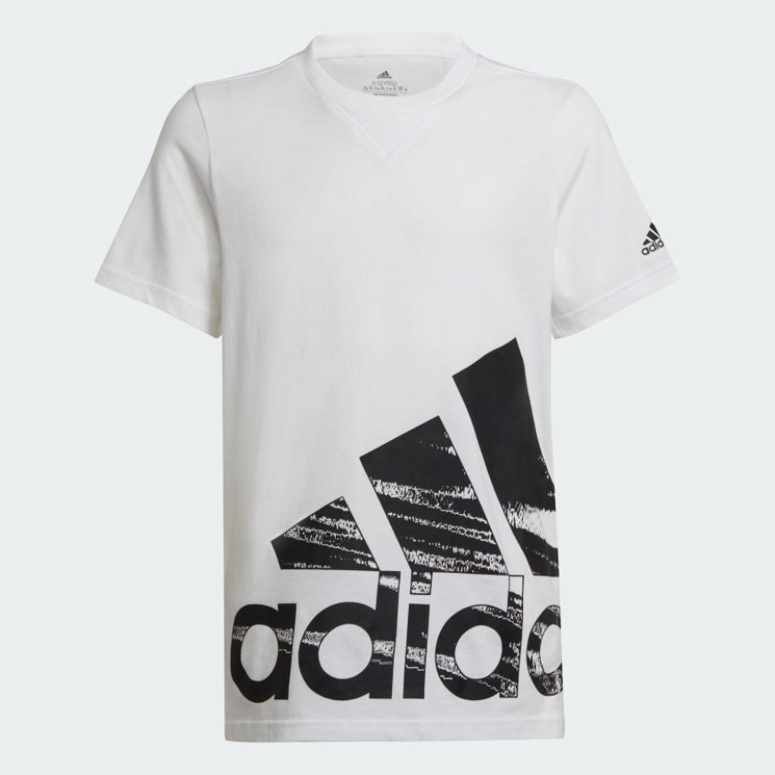 Adidas Logo Boys Lifestyle T-Shirt White/Black