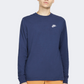 Nike Club  Men Lifestyle Long Sleeve Midnight Navy/White
