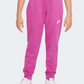 Nike Sportswear Club Fleece Girls Lifestyle Pant Fuchsia/White