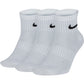 Nike Unisex Football Sx7677-100 U Everyday Ale 3Pr Socks White