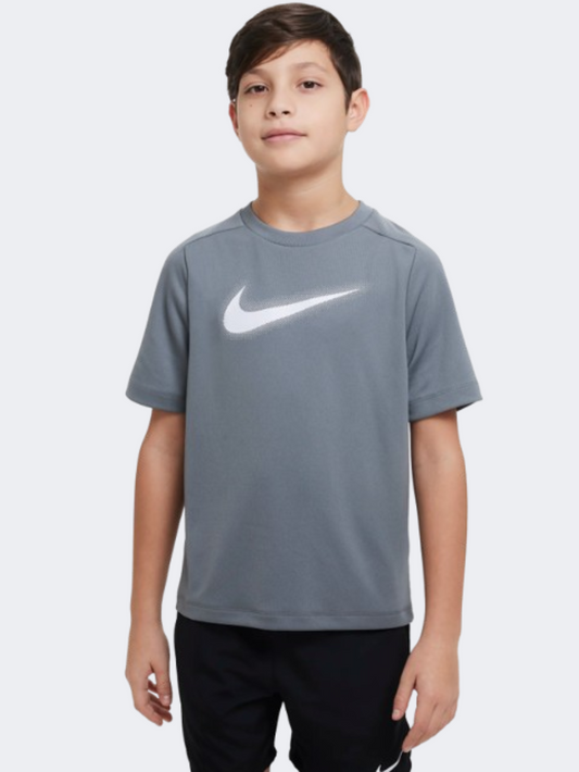Nike Multi Boys Training T-Shirt Smoke Grey/White