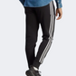 Adidas Essentials French Terry Tapered Cuff 3-Stripes Men Sportswear Pant Black/White