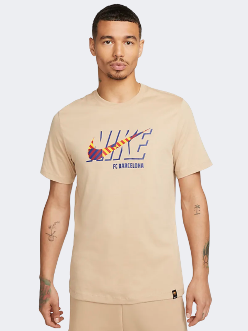Nike Fc Barcelona Men Football T-Shirt Desert