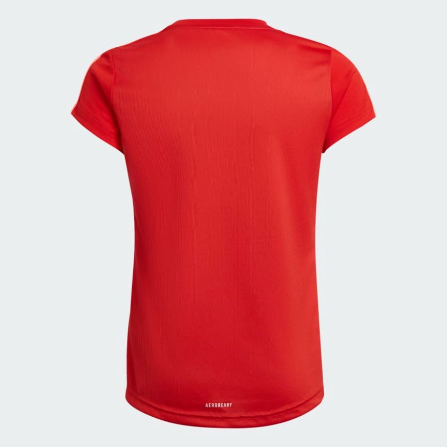 Adidas Designed 2 Move 3 Stripes Girls Lifestyle T-Shirt Red