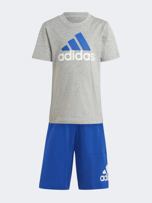 Adidas Essentials Logo Ps-Boys Sportswear Set Grey/Blue