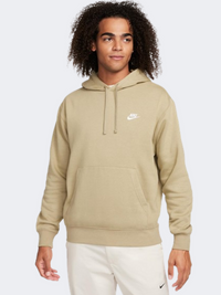 هودي لايف ستايل رجالي Nike Club زيتوني محايد/أبيض