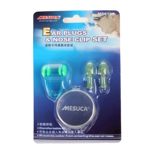 Joerex Ear Plugs And Nose Grip Set Swim Ear Plug Transparent