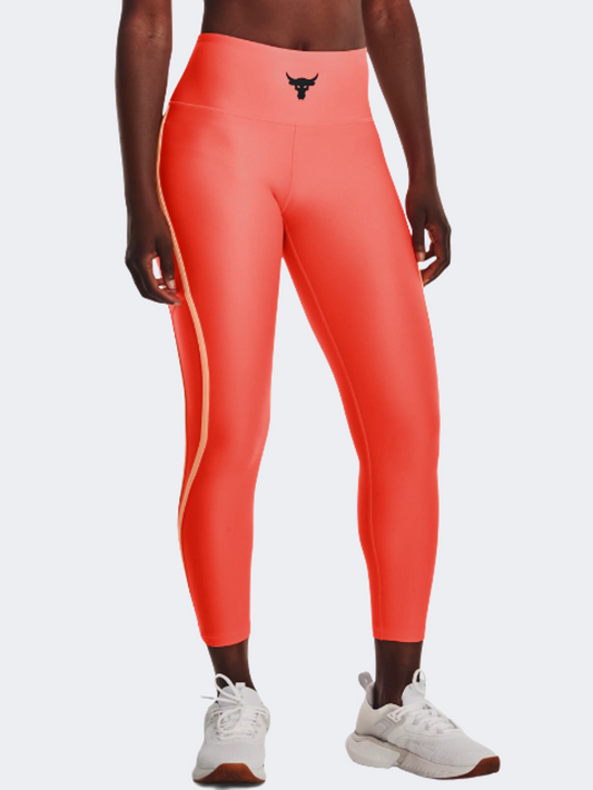 Under Armour Project Rock Heatgear Ankle Women Training Tight Peach/Black