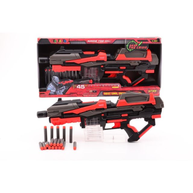 Johntoy Serve & Protect Shooter Mega 54Cm B/O/10 Drt Unisex Multisport Crossbow Black And Red 26971