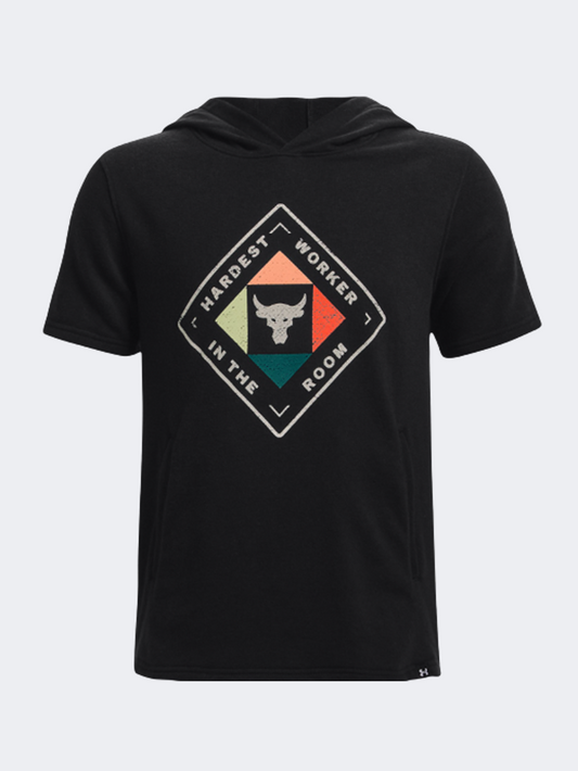 Under Armour Project Rock Hardest Worker Boys Training Hoody Black