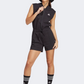 Adidas Ribbed Collar Romper Women Sportswear Suit Black