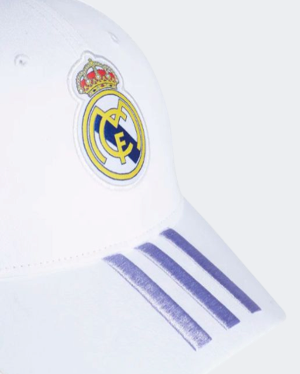 Adidas Real Madrid Baseball Unisex Football Cap White/Purple H59684