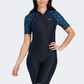 Zoggs Kneesuit Sleeve Women Swim Monokini Black/Blue