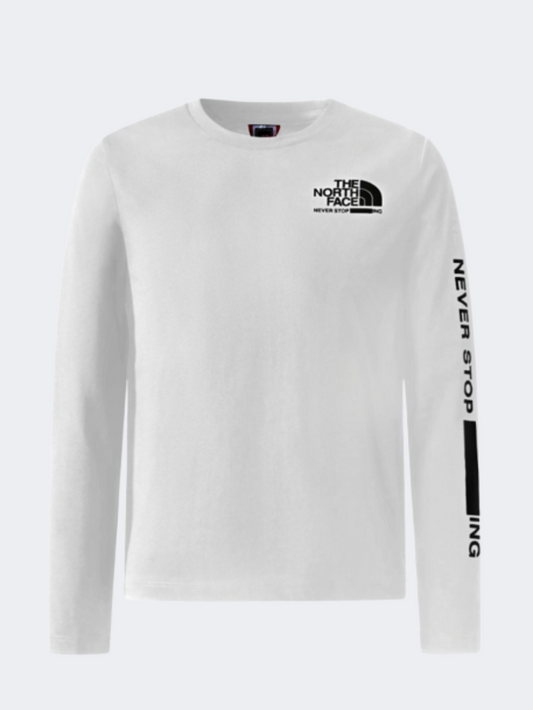 The North Face Teen Graphic Kids Lifestyle Long Sleeve White/Black