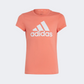 Adidas Essentials Big Logo Girls Sportswear T-Shirt Coral Fusion