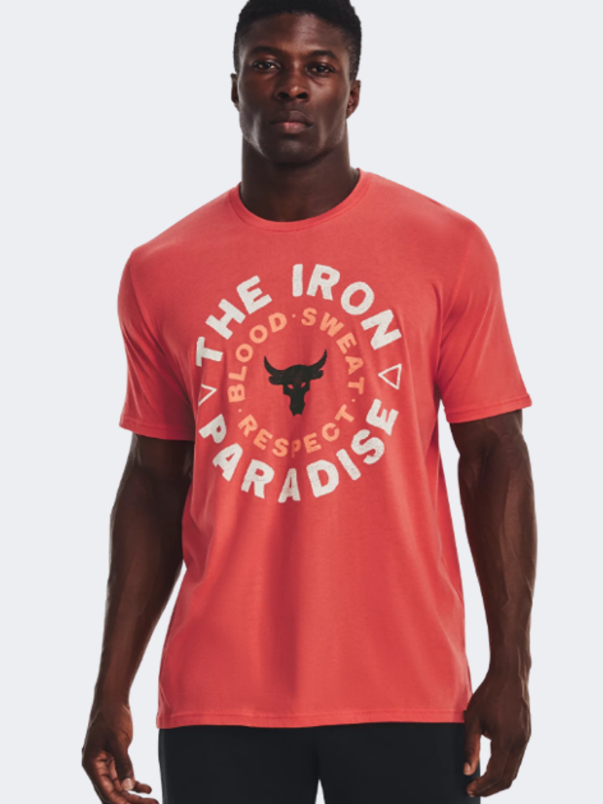 Under Armour Project Rock Iron Circle Men Training T-Shirt Vermillian