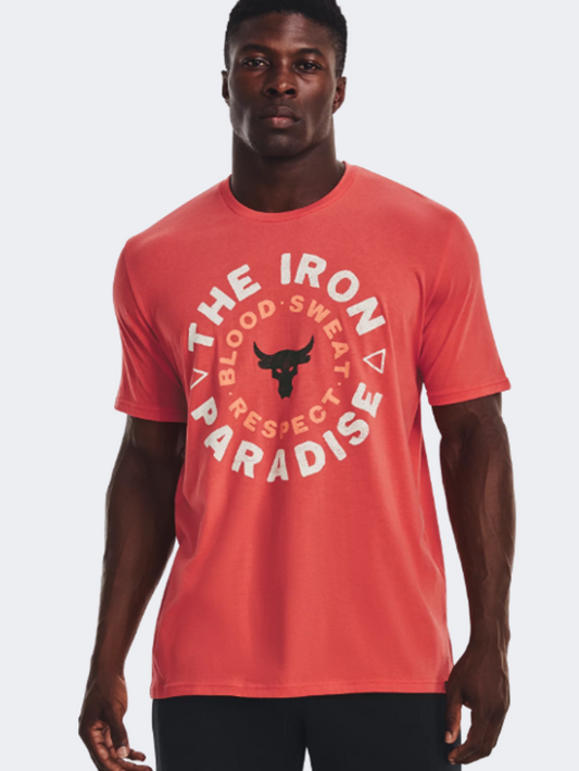 Under Armour Project Rock Iron Circle Men Training T-Shirt Vermillian