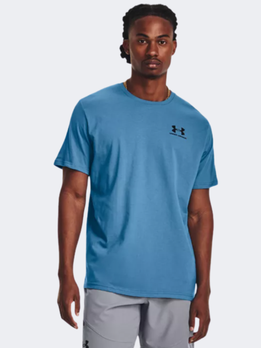 Under Armour Sportstyle Left Chest Men Training T-Shirt Cosmic Blue/Black