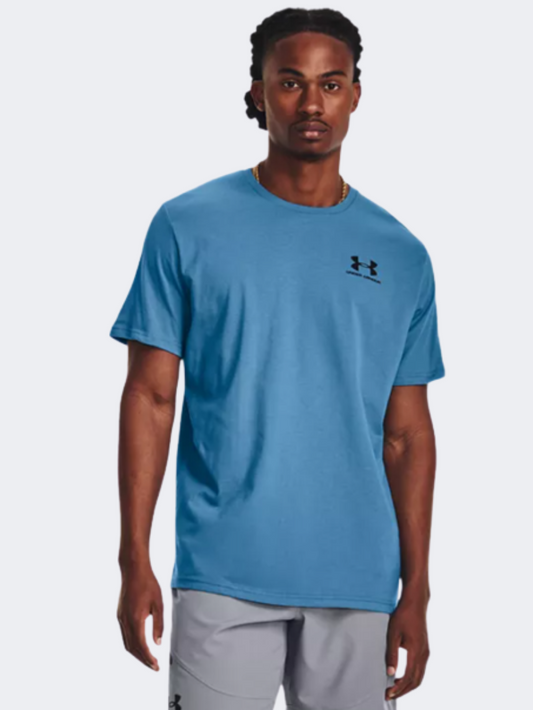 Under Armour Sportstyle Left Chest Men Training T-Shirt Cosmic Blue/Black