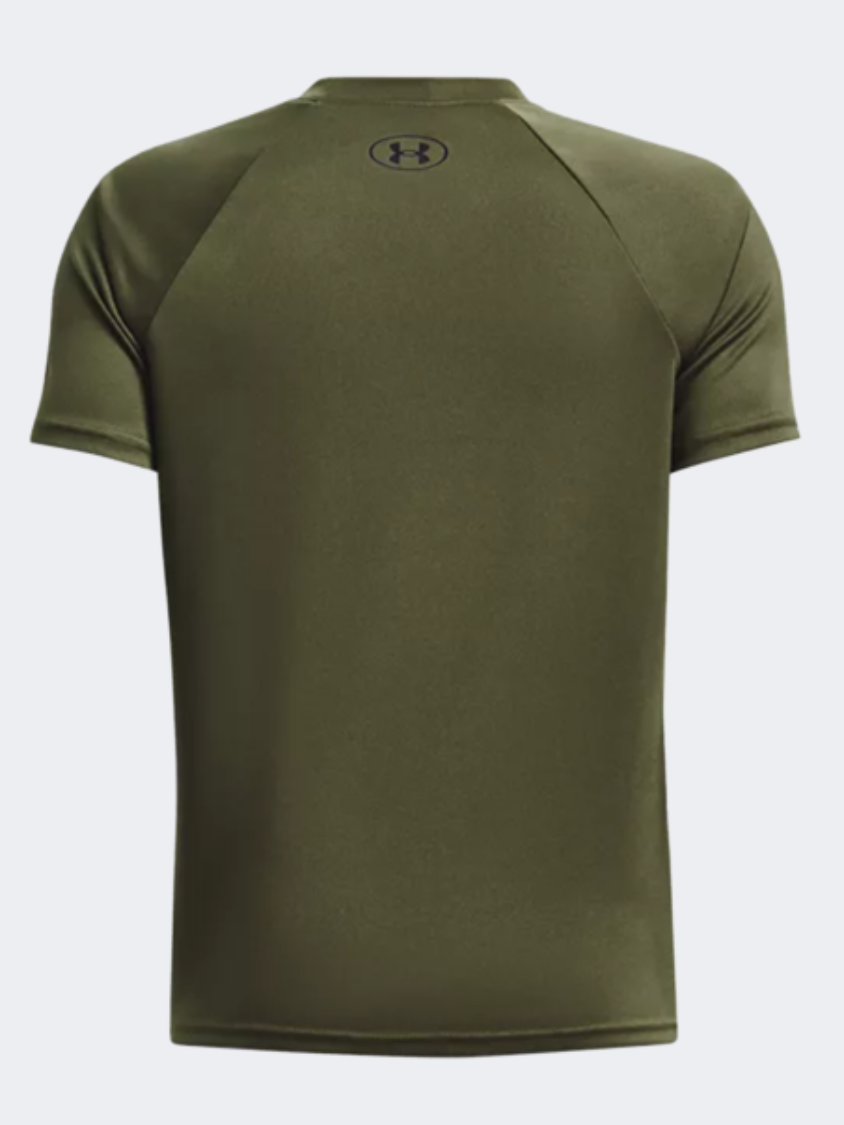 Under Armour Tech Big Logo Boys Training T-Shirt Marine Green/Black