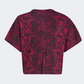 Adidas Aeroready Animal-Print Girls Training T-Shirt Fuchsia/Black
