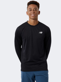 تيشيرت بأكمام طويلة أداء رجالي New Balance Tenacity أسود