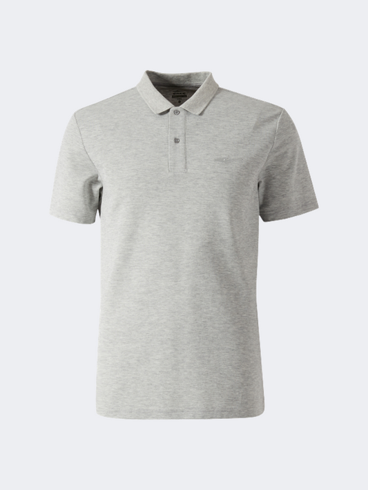 Erke Micro Collar Men Lifestyle Polo Short Sleeve Heather Grey