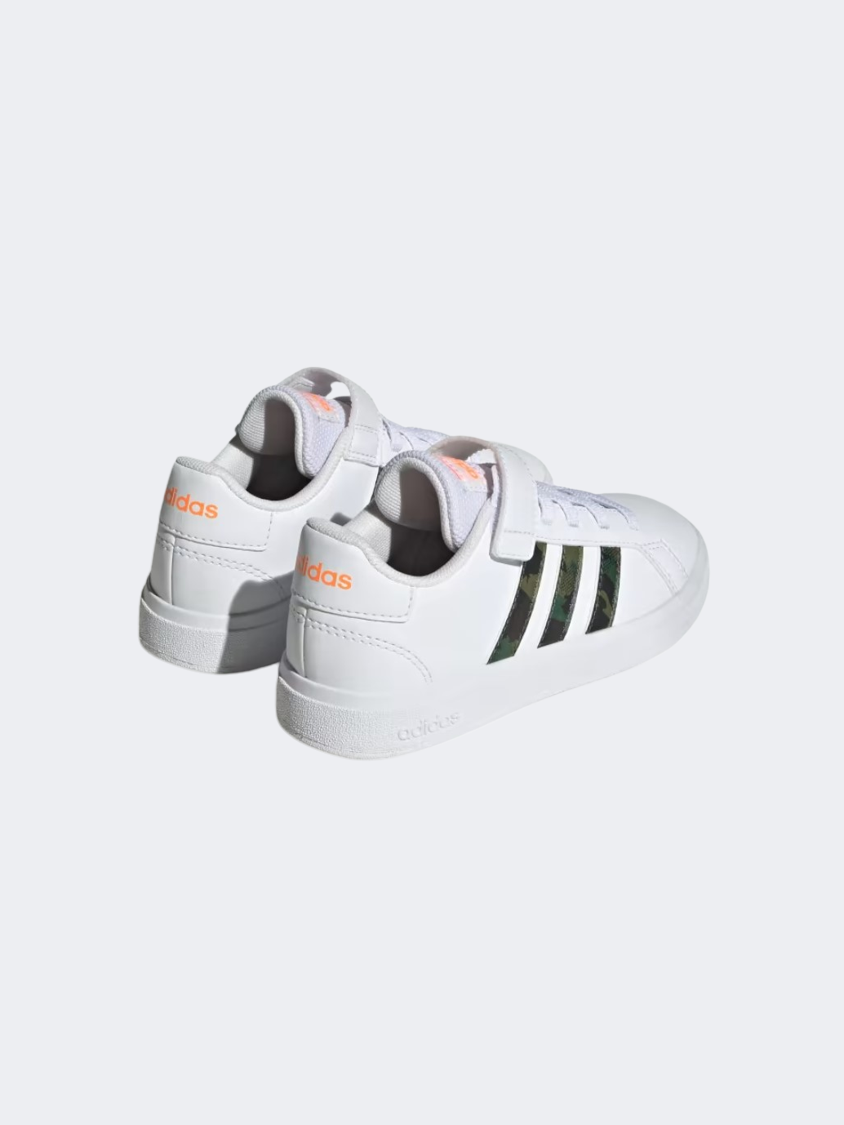 Adidas Grand Court 2.0 Ps-Boys Sportswear Shoes Cloud White/ Orange