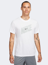 تيشيرت تدريب رجالي Nike Df Novelty أبيض/رمادي