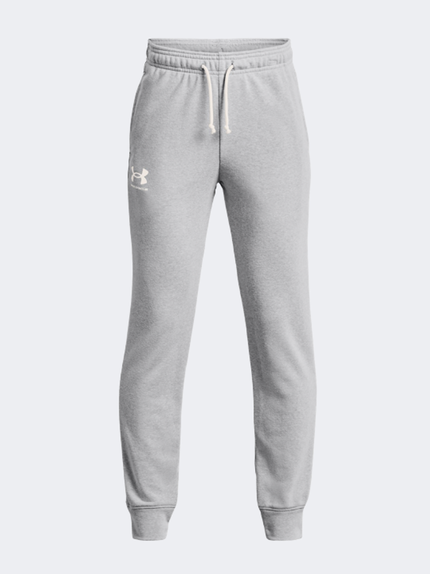 Under Armour Rival Terry Men Lifestyle Pant Gray/White