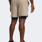 Under Armour Vanish 2 In 1 Men Training Short Taupe/White