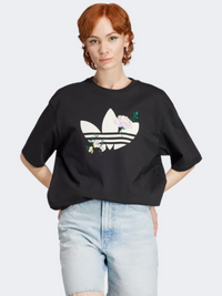 تيشيرت نسائي Adidas Flower Original أسود