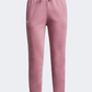 Under Armour Rival Fleece Girls Training Pant Pink Elixir/White