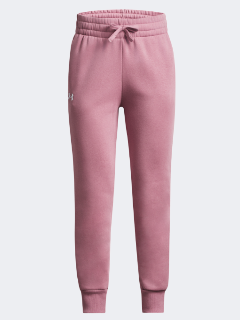 Under Armour Rival Fleece Girls Training Pant Pink Elixir/White