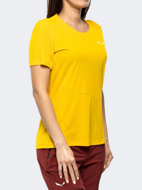 تي شيرت ساليوا بويز سبورتي دراي للنساء للمشي الذهبي