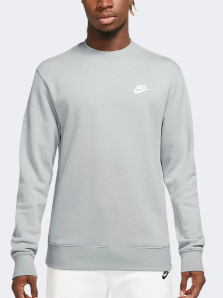Nike Club Men Lifestyle Sweatshirt Light Grey/White