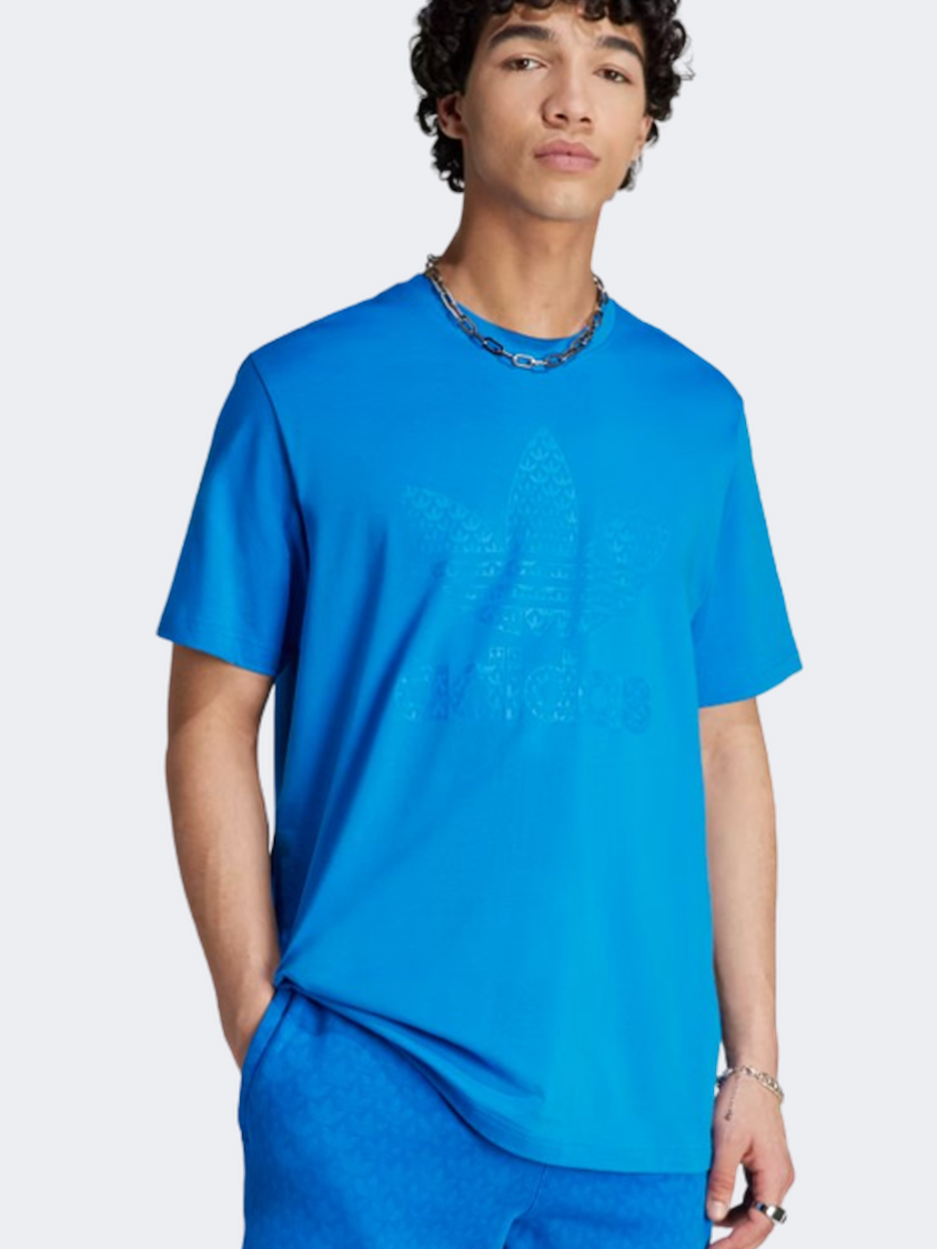 Adidas Monogram Graphics Men Original T-Shirt Blue  Bird